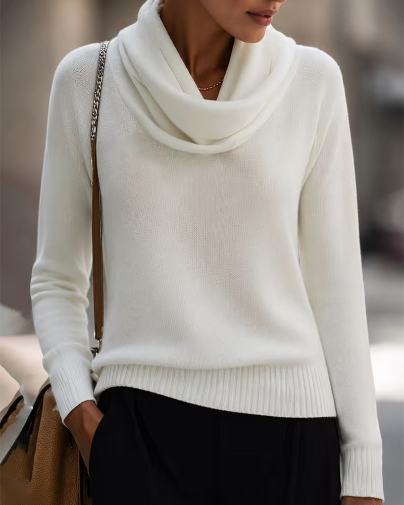 Mock Neck Slim Fit Long Sleeve Pullover
