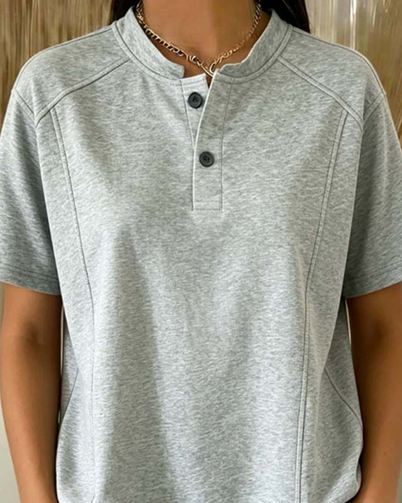 Casual Solid Color T-Shirt