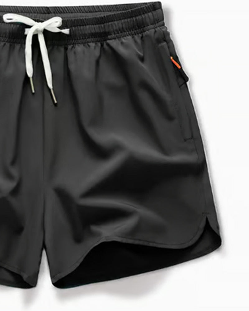 Zipper Pocket Quick Dry Dolphin Shorts
