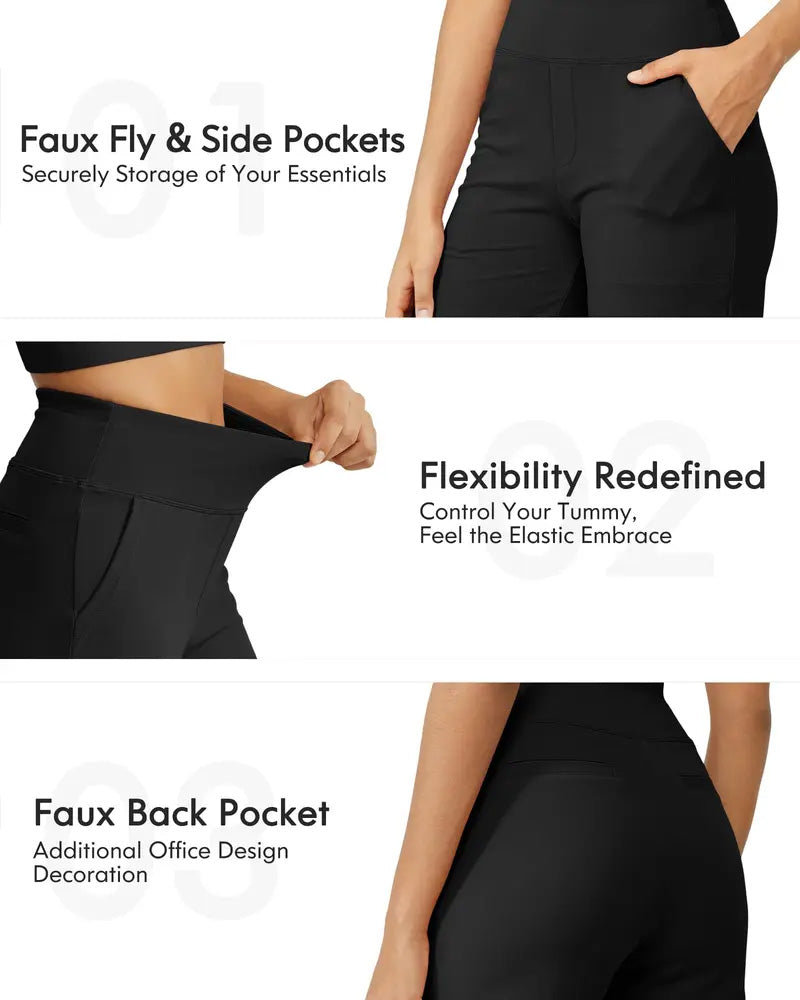 Solid Casual Versatile Cropped Pant
