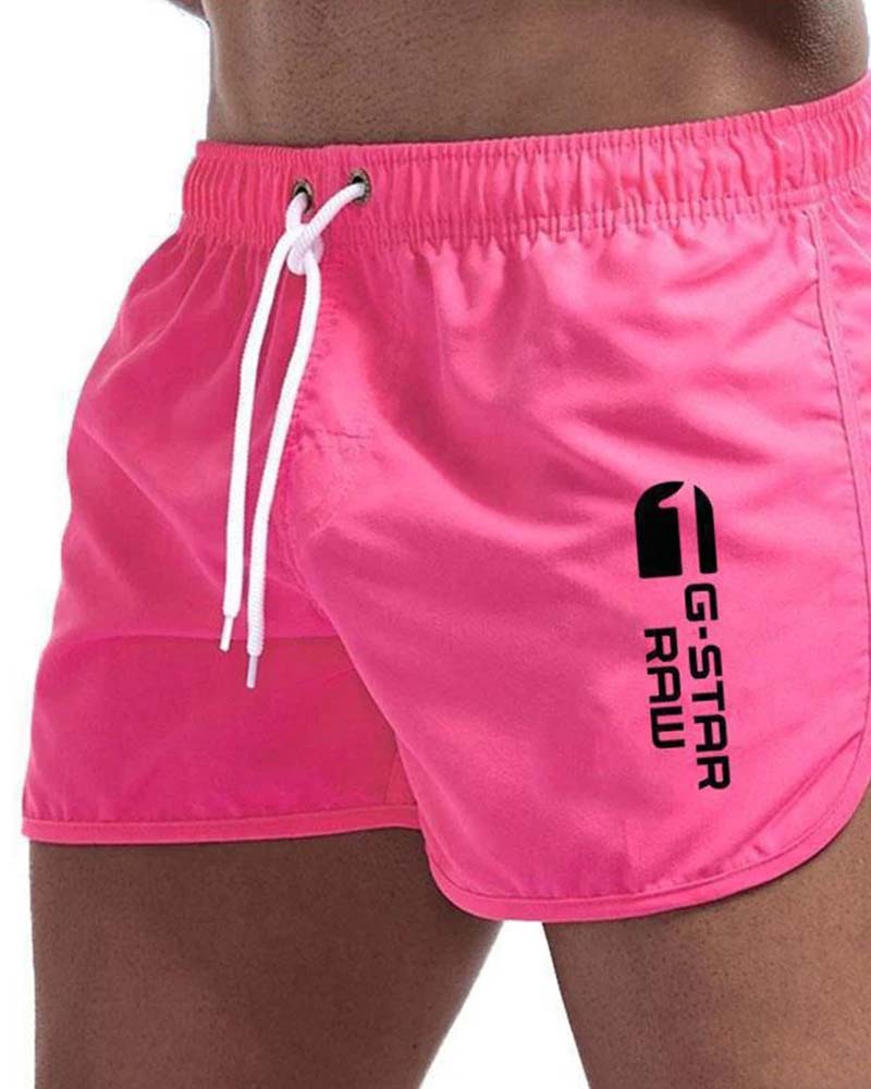 Elastic Waist Drawstring Quick-Dry Sports Shorts