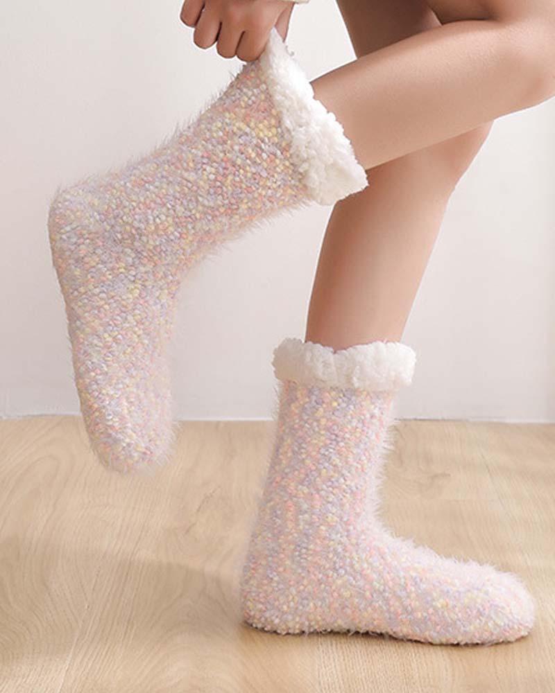 Cozy Lounge Slipper Socks with Grippers