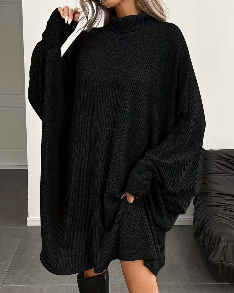 Batwing Sleeve Mini Dress