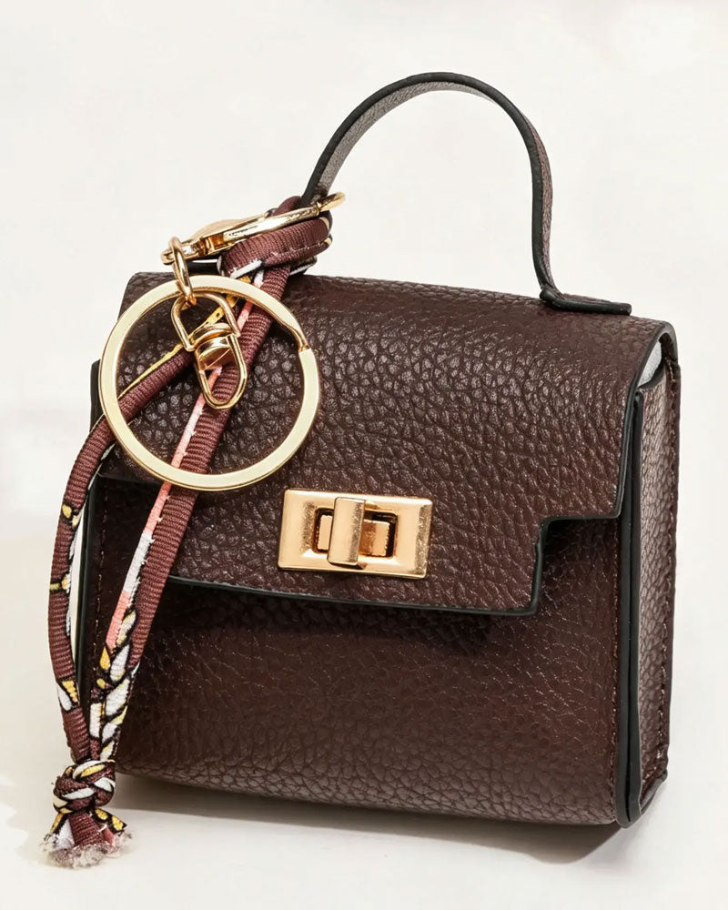 Mini Square Bag Pendant Keychain