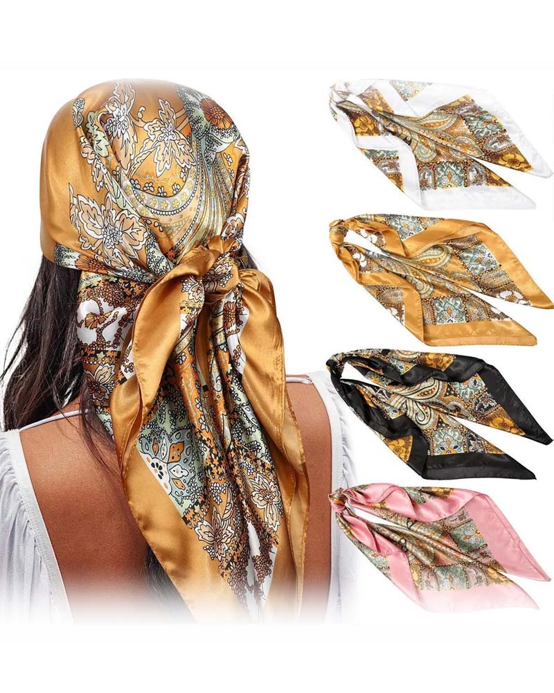 Women's 4-Pack Square Scarves Set