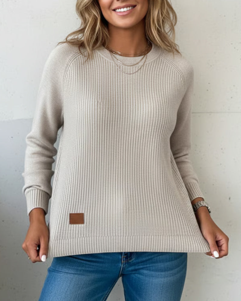 Fashionable Crew Neck Pullover