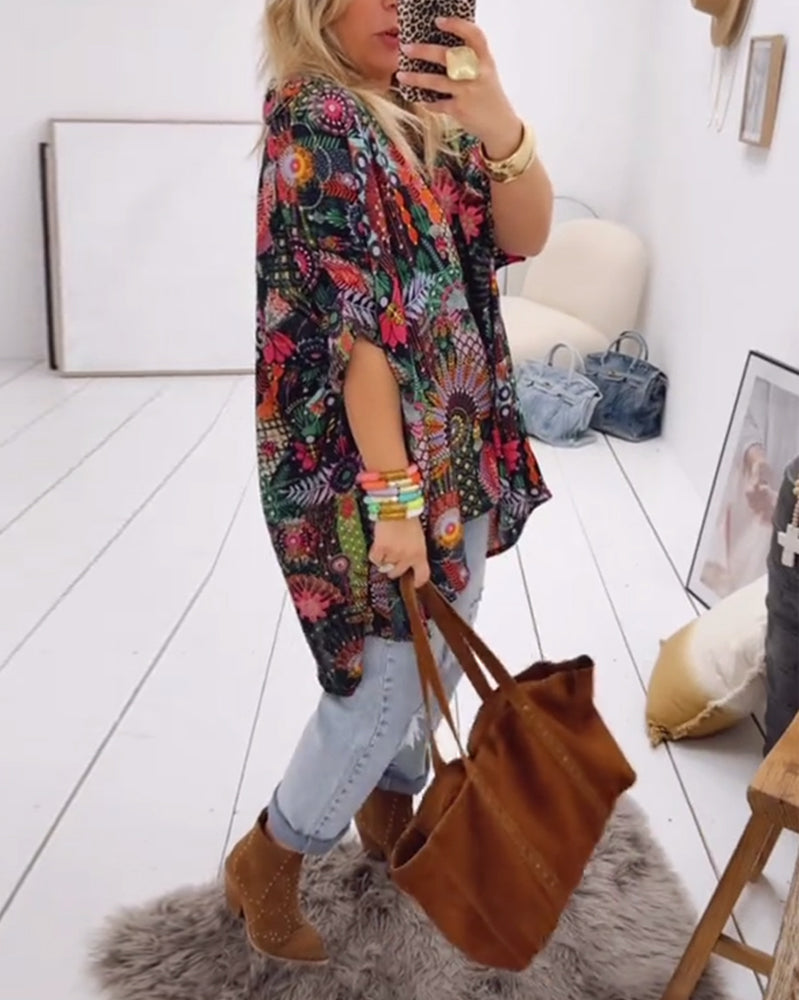 Loose Fashion Printed Blouse