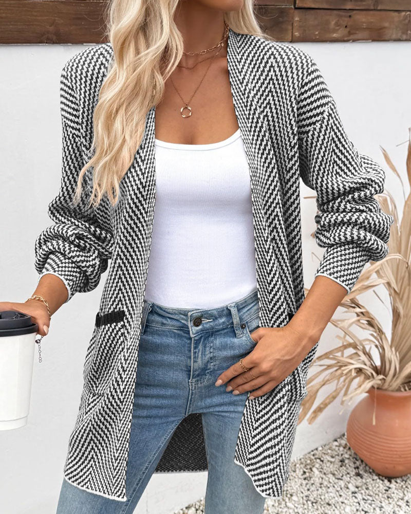 Pockets Long Sweater Cardigan