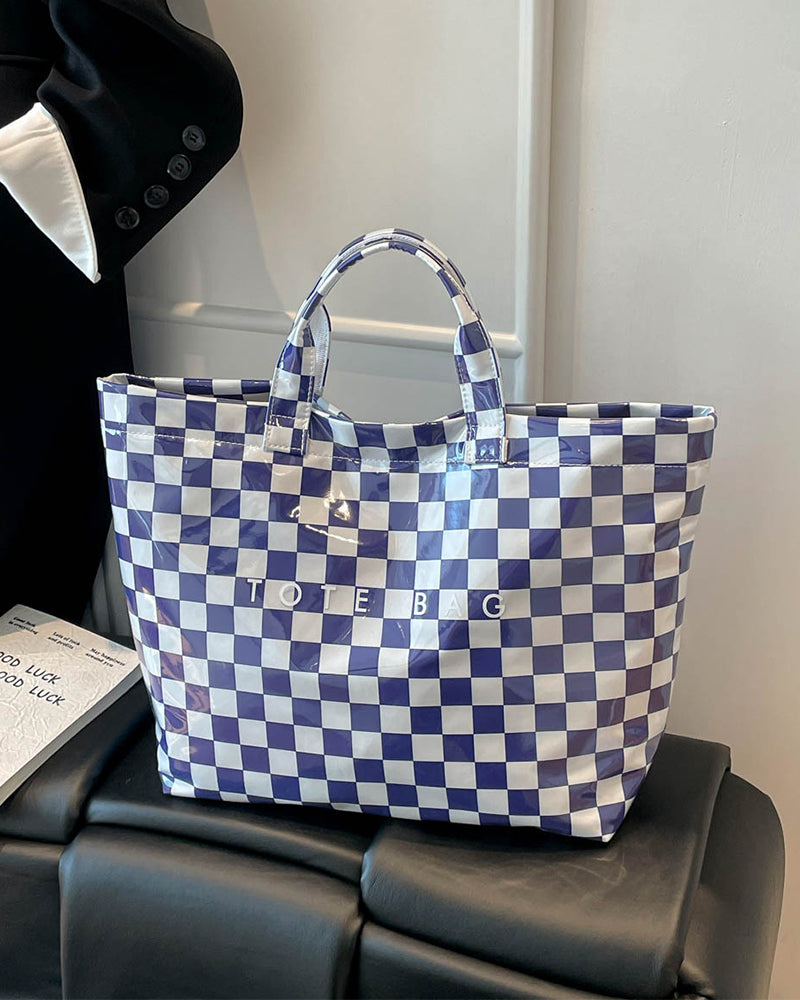 Plaid Large Capacity Handbag