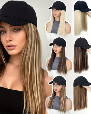 Natural-Looking Baseball Cap Hair Extension for Women