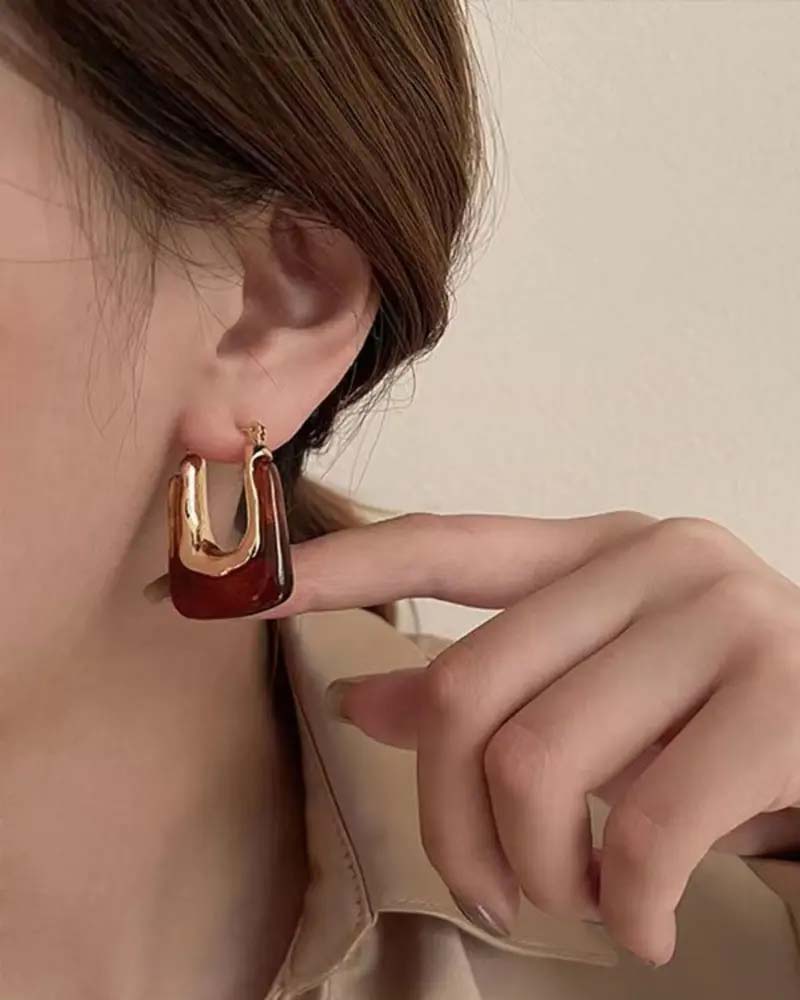 Vintage U-Shaped Earrings