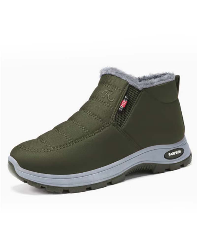 Winter Thick-Lined Snow Boots, Slip-On Warm Casual Shoes for Women and Men