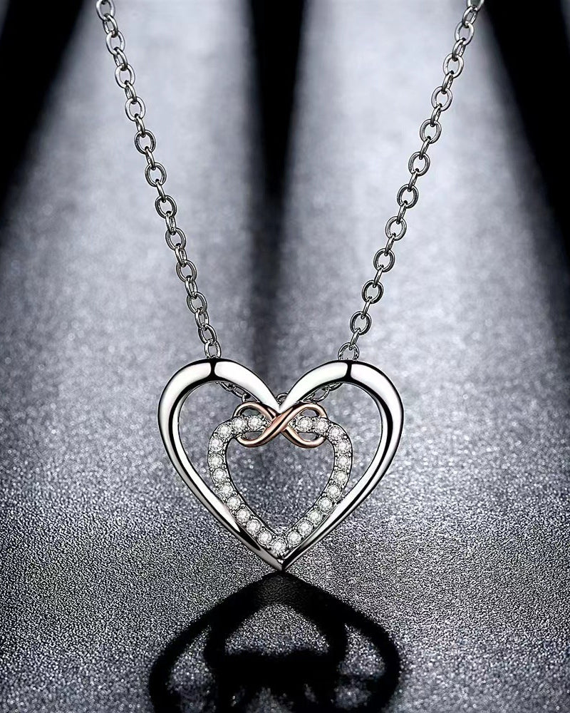 Fashion two-color love necklace