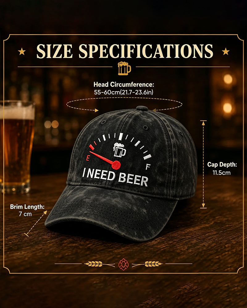 Dashboard Beer Embroidered Baseball Cap