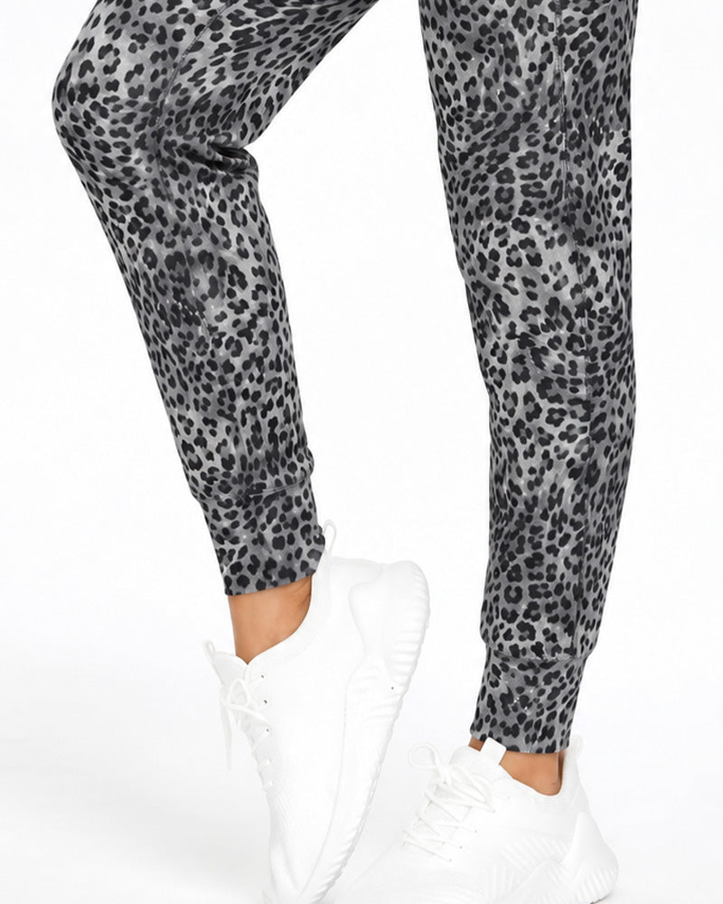 High Waist Pocket Solid Color Long Pants