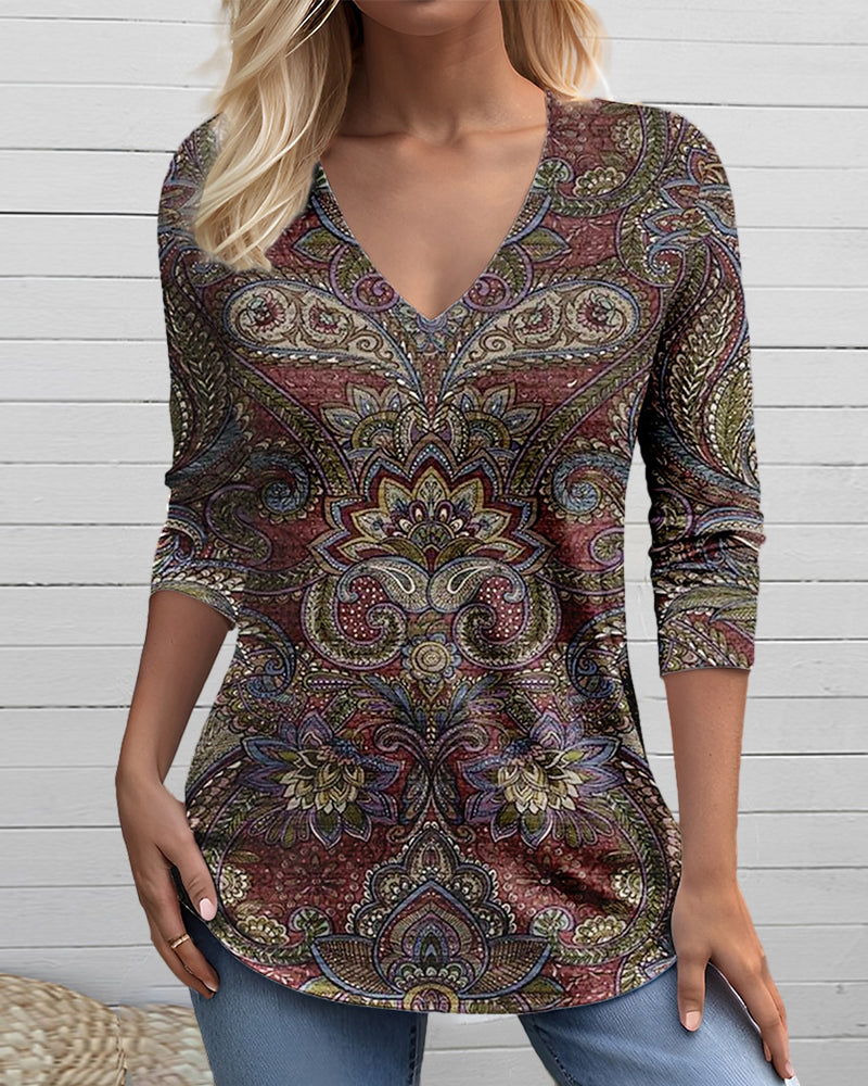 Versatile V-Neck Fashion Top