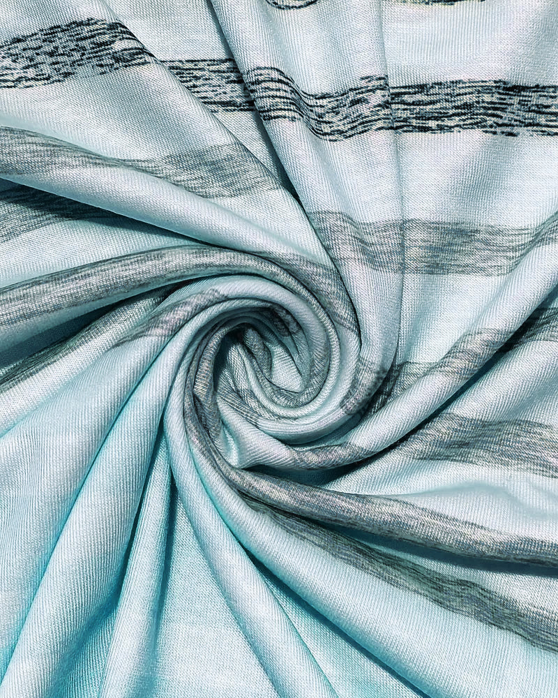 Aumora Round Neck Short Sleeve Striped T-Shirt