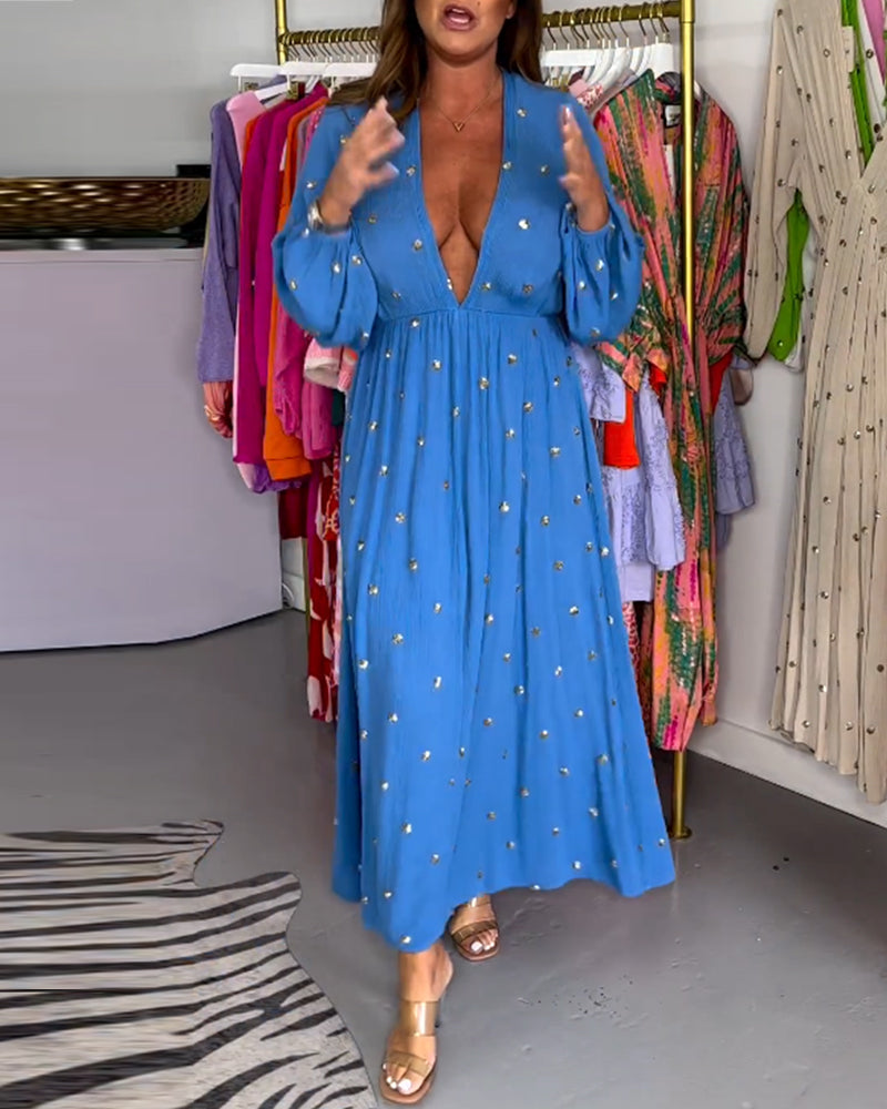 Sexy Deep V Neck Dress