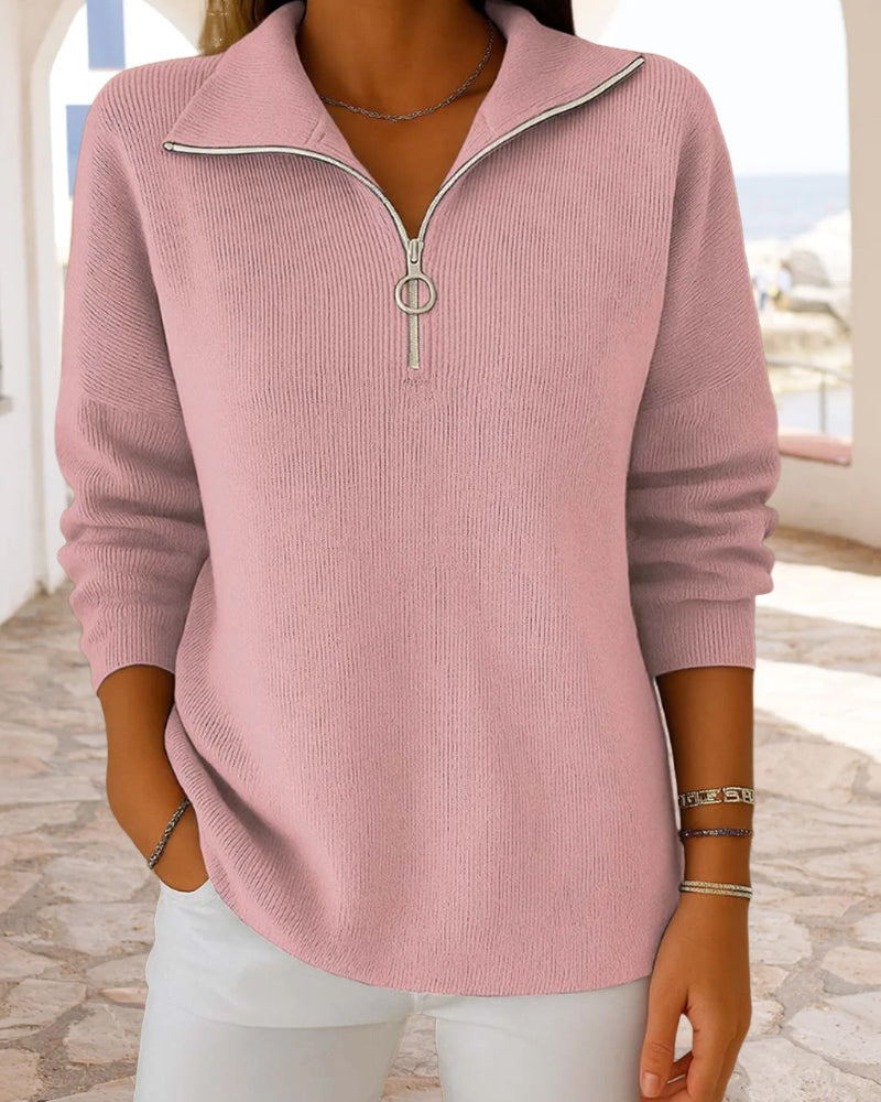 Half-zip Fashion Pullover Sweater