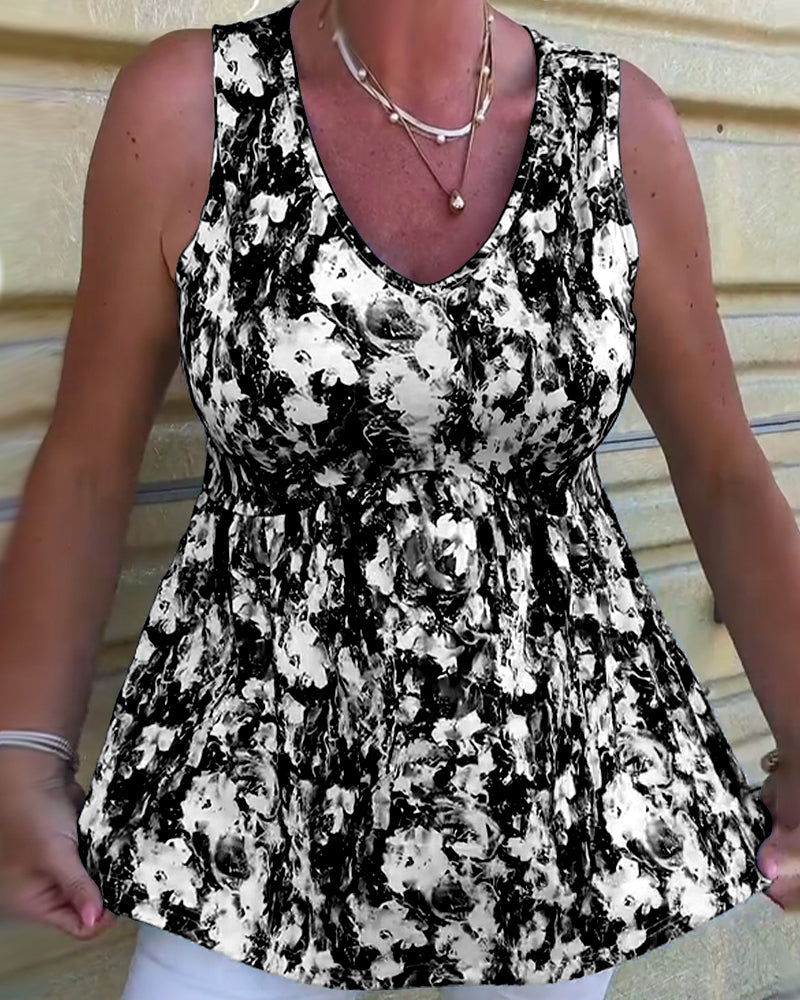 Sexy Printed Sleeveless Tank Top