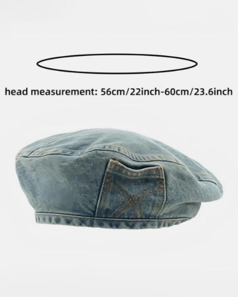 Women'sVintage Denim Beret