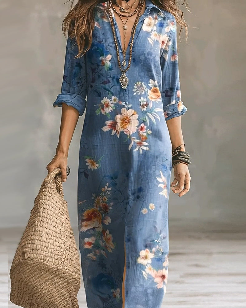 Floral Print Maxi Dress