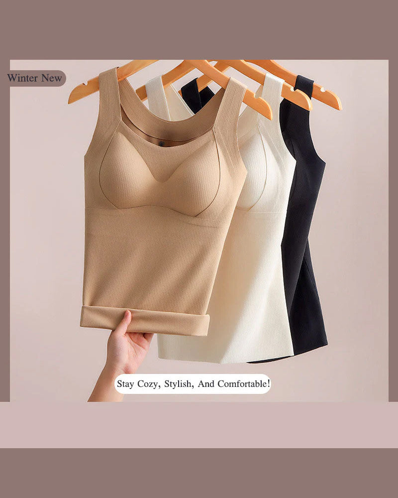 Women's Thermal Tank Tops With Built-in Bra