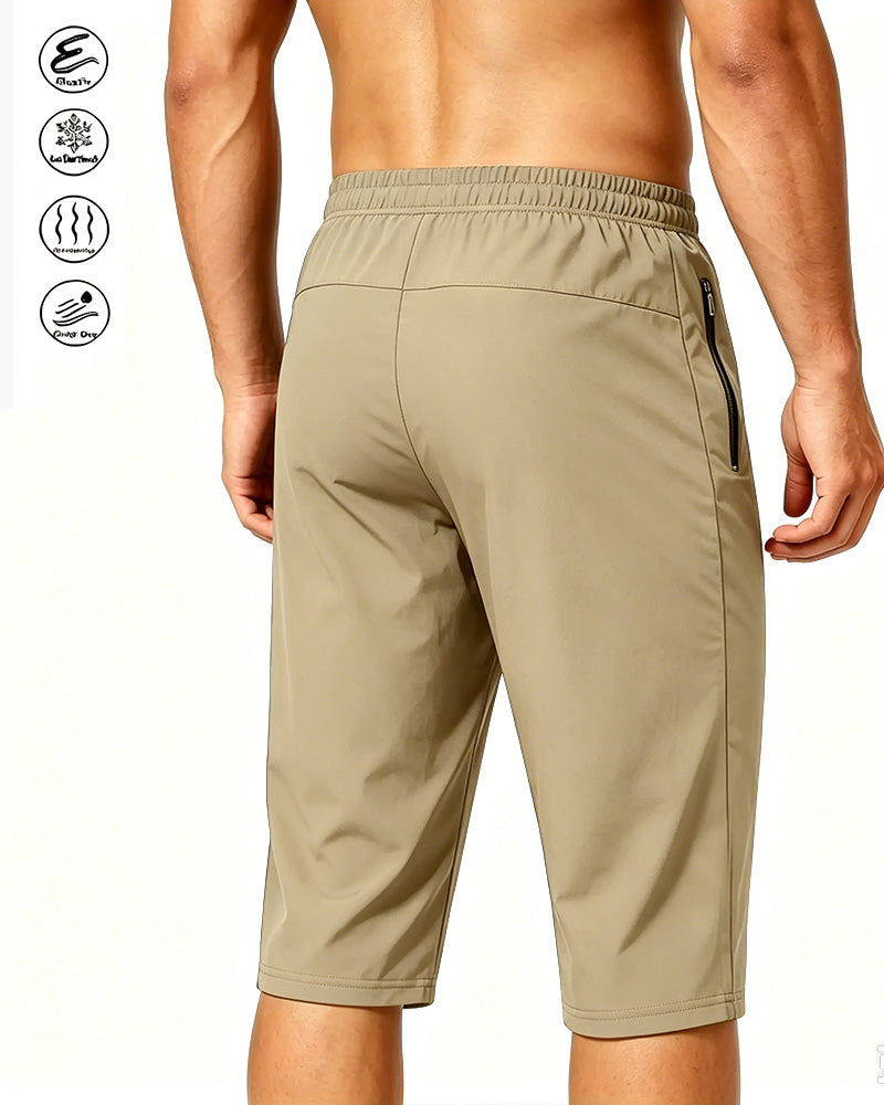 Cooling Stretchy Elastic Waist Drawstring Quick-Dry Active Pants