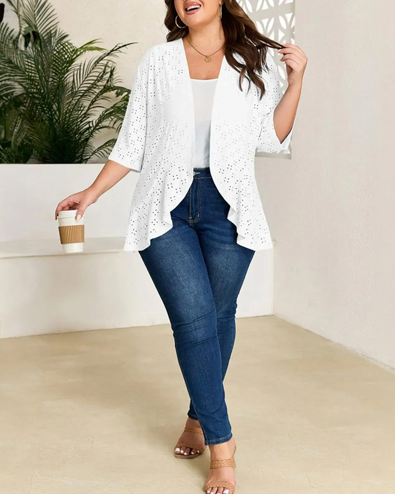 Open Front Cutout Short Coat