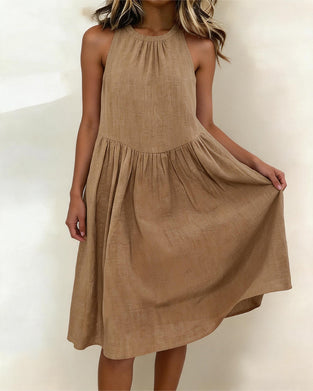 Halter Sleeveless A-Line Dress
