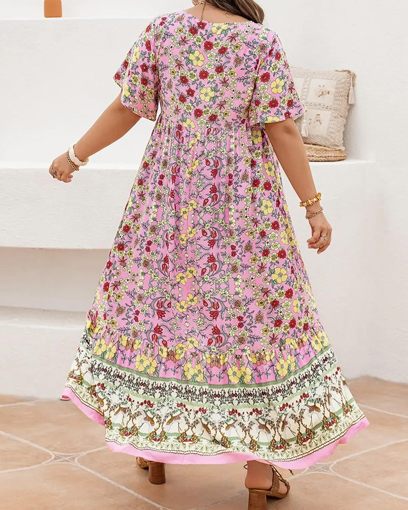 Floral Patchwork Ethnic Dress