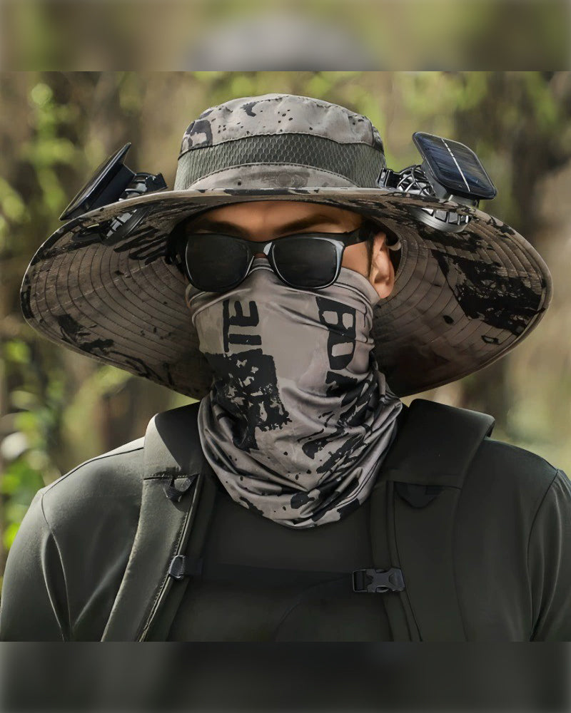 New Solar-Powered Outdoor Cooling Fan Hat