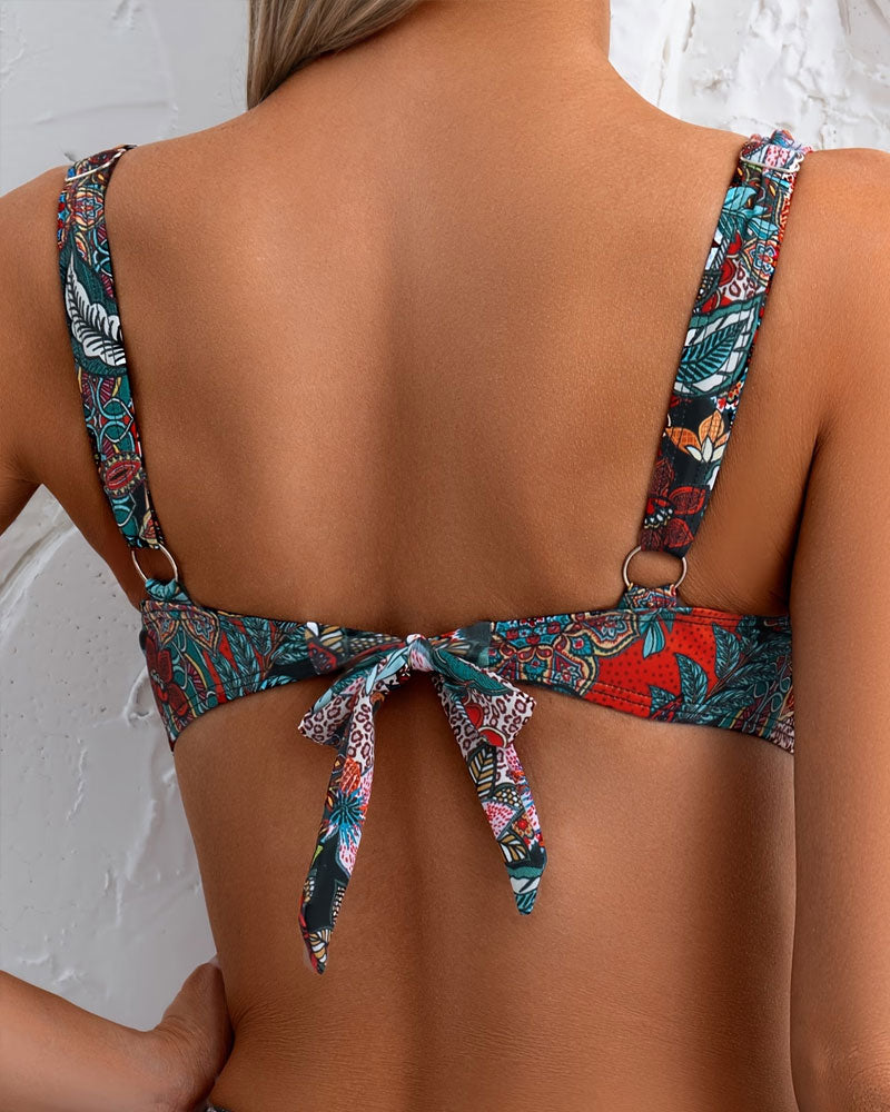 Bra-Style Two-Piece Printed Bikini