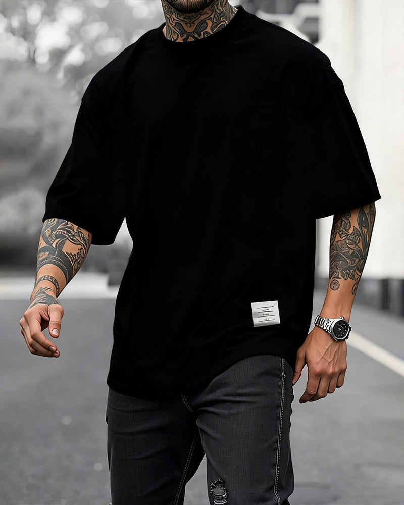 Crewneck Loose Woven Label T-Shirts