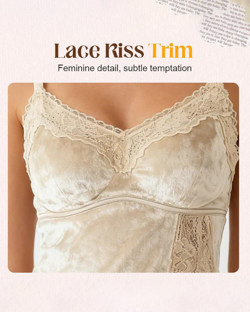 A Lace-Paneled Camisole Top