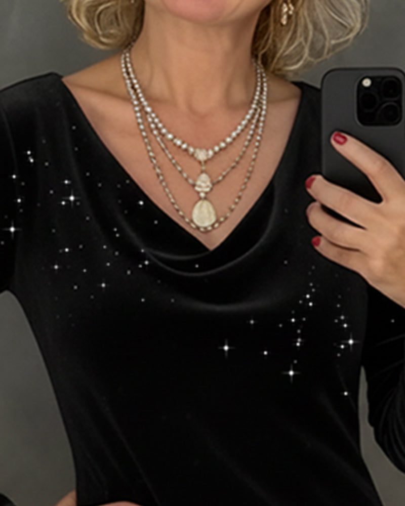 Fine Shimmer Straight Dress