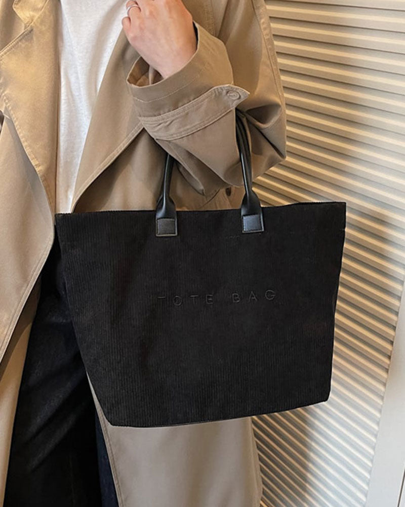 Letter Print Tote Bag