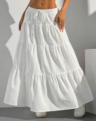 Wrap Tie Layered Skirt