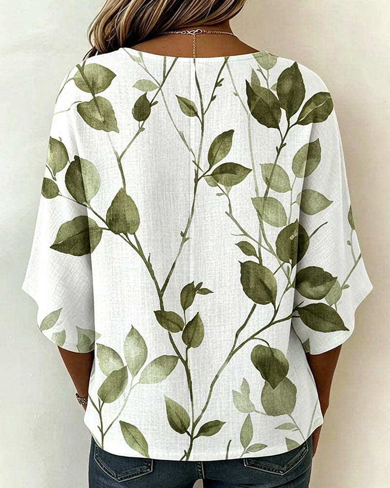 Loose Ink Wash Blouse