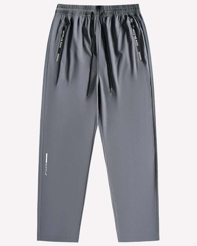 Elastic Waist Letter Print Athletic Pants