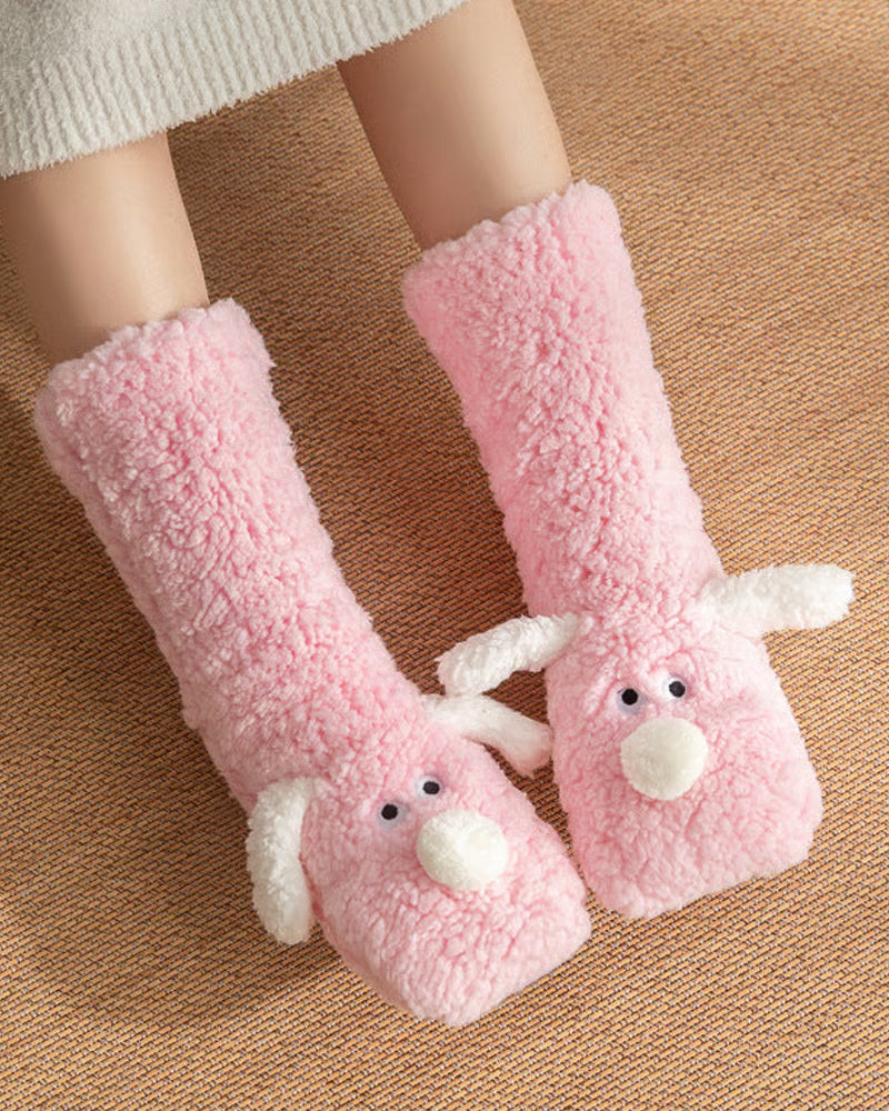 Cute Plush Dog Socks