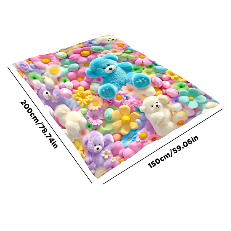 Cute Plush 3D Throw Blanket