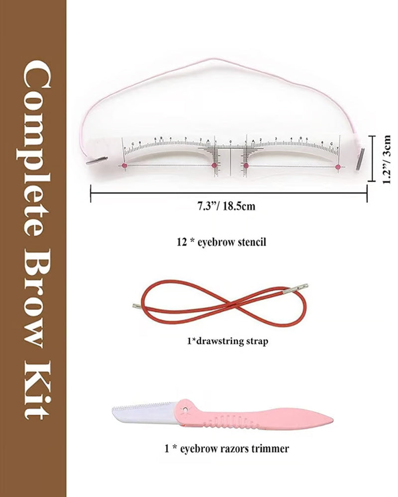 Reusable Eyebrow Stencil Shaper Kit