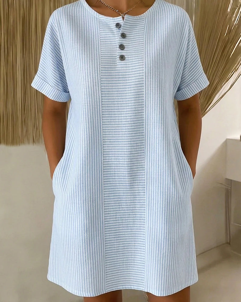 Short Sleeve Shift Dress