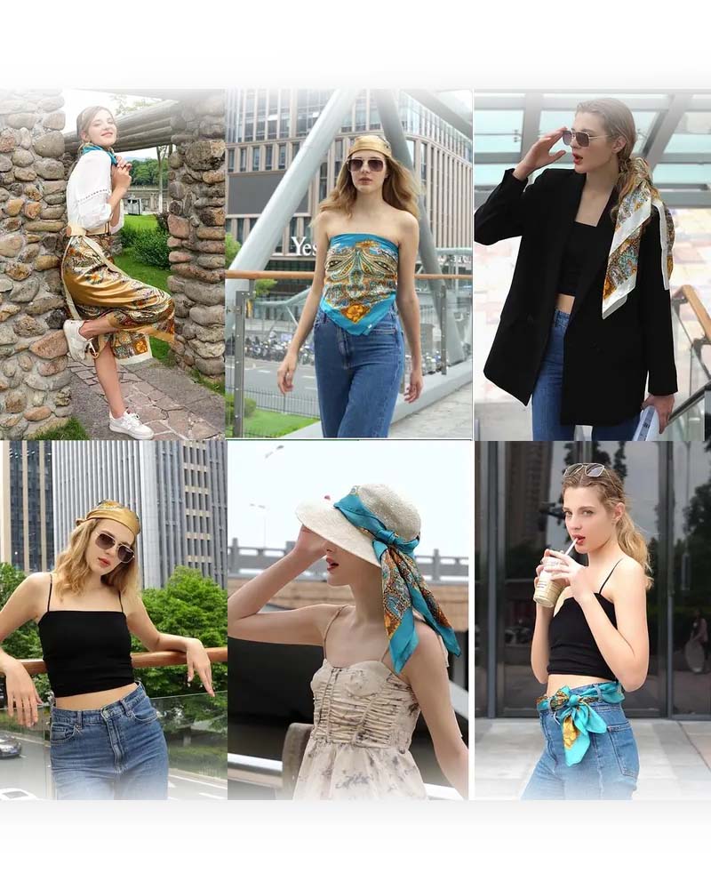 Women's 4-Pack Square Scarves Set