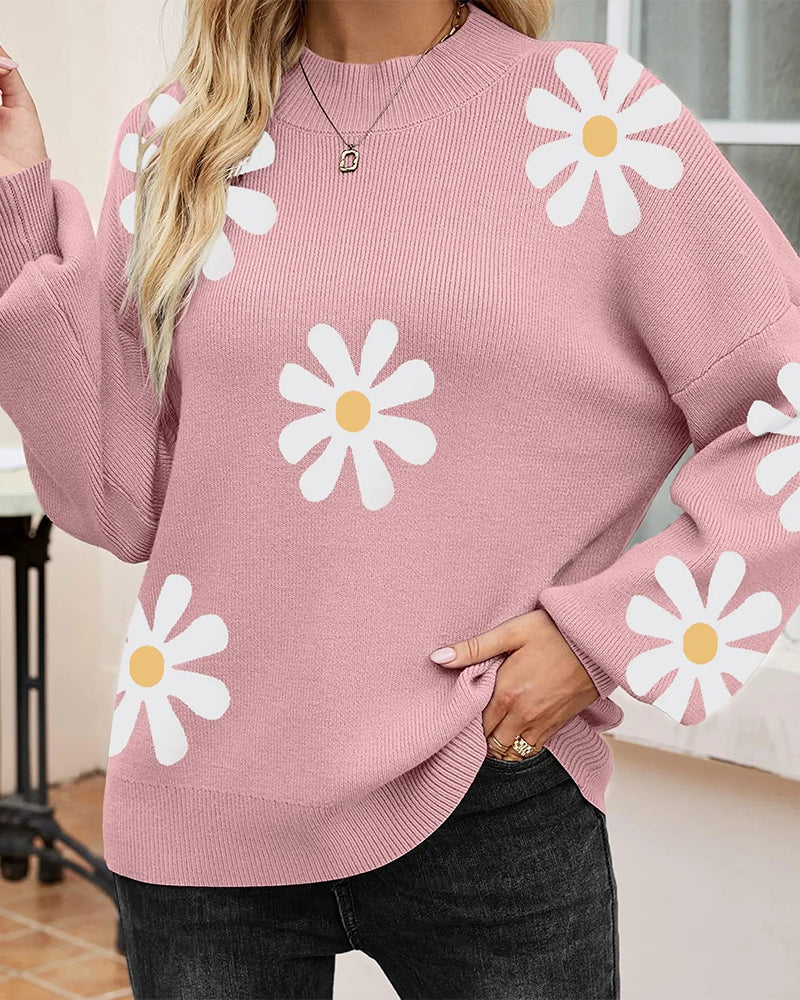 Long Sleeve Printed Pullover