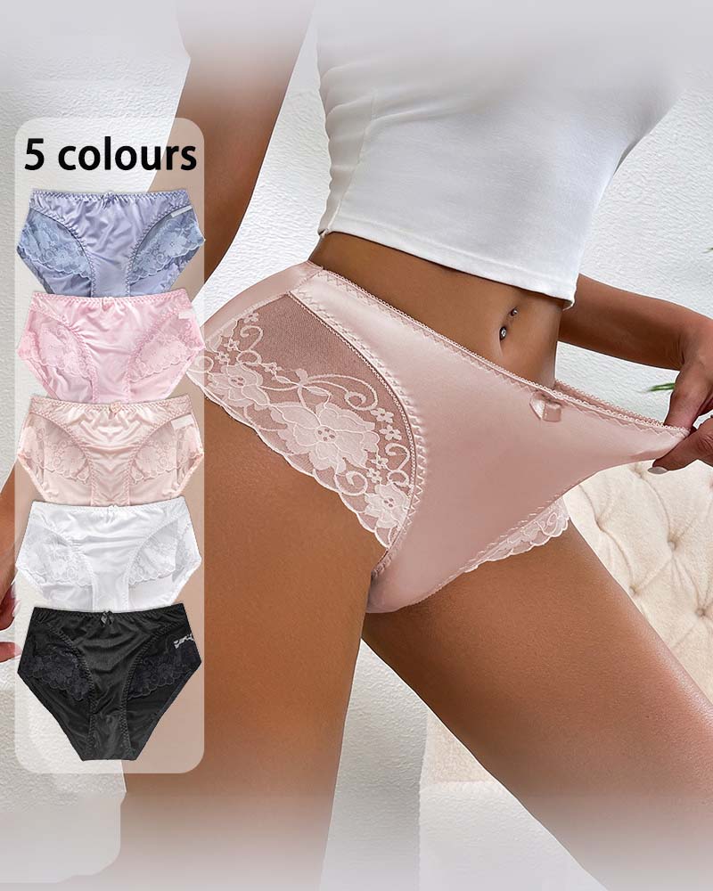 Women's Elegant Satin Lace Panties