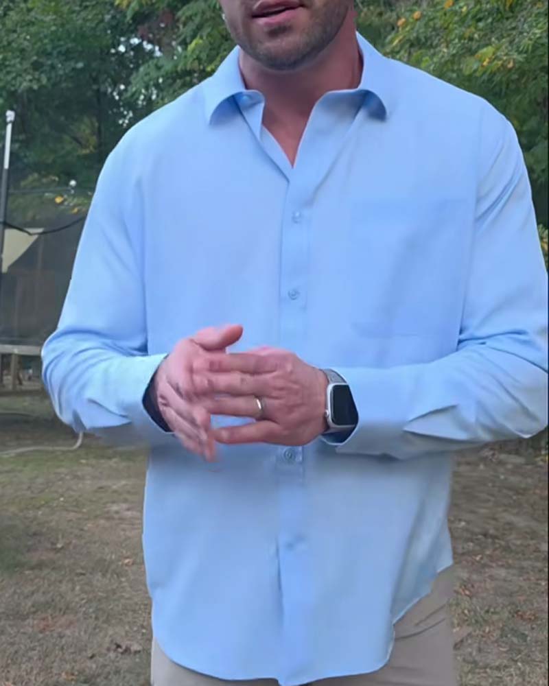 Solid Casual Waterproof Stretch Shirt