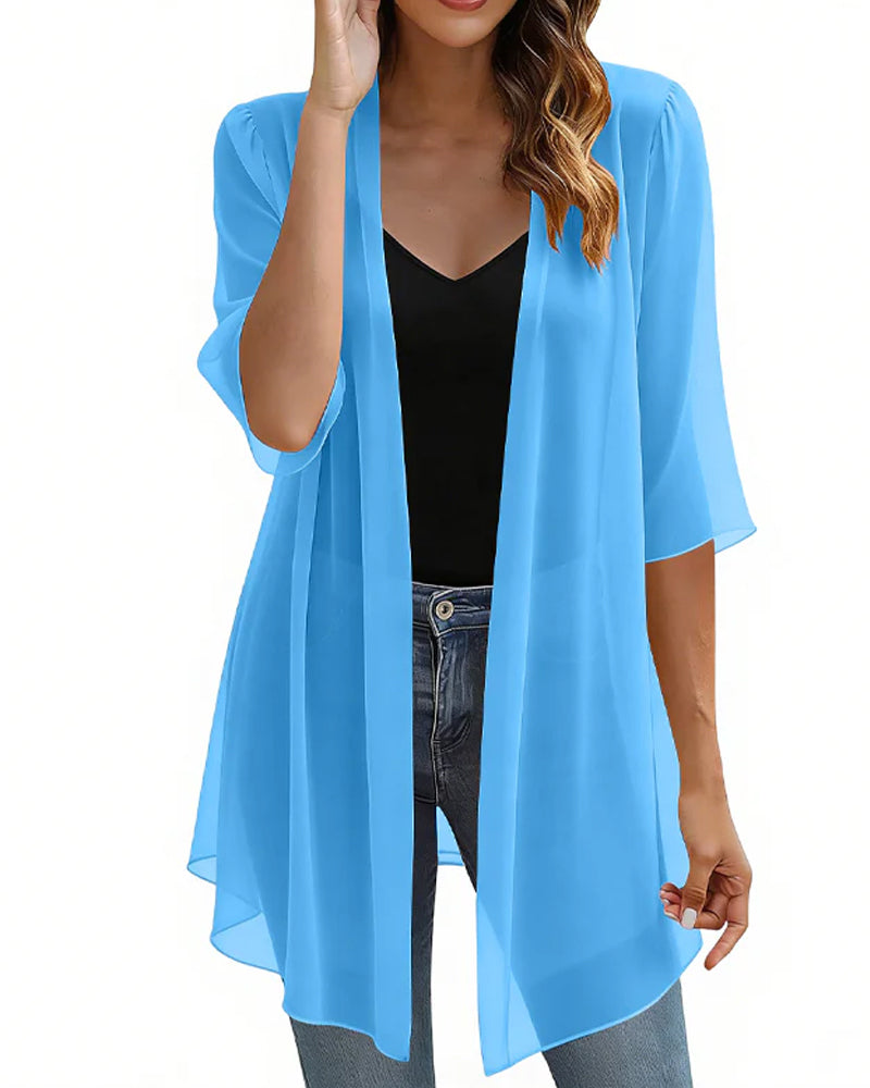 Lightweight Solid Sun Protection Cover-Up