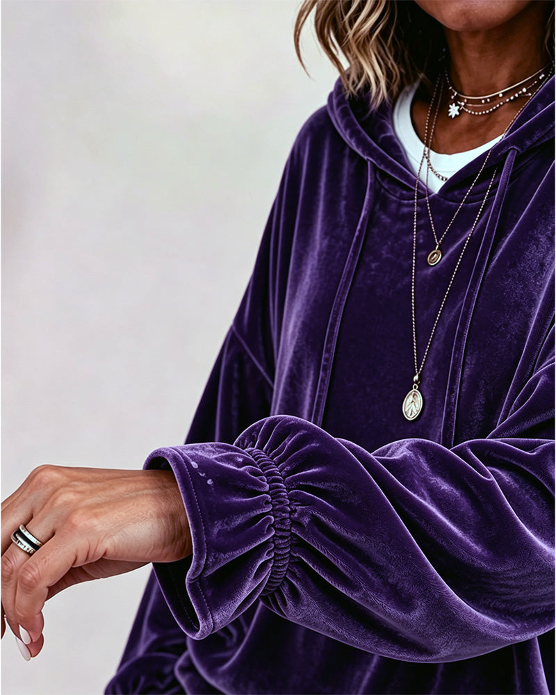 Solid Color Long Sleeve Hoodie